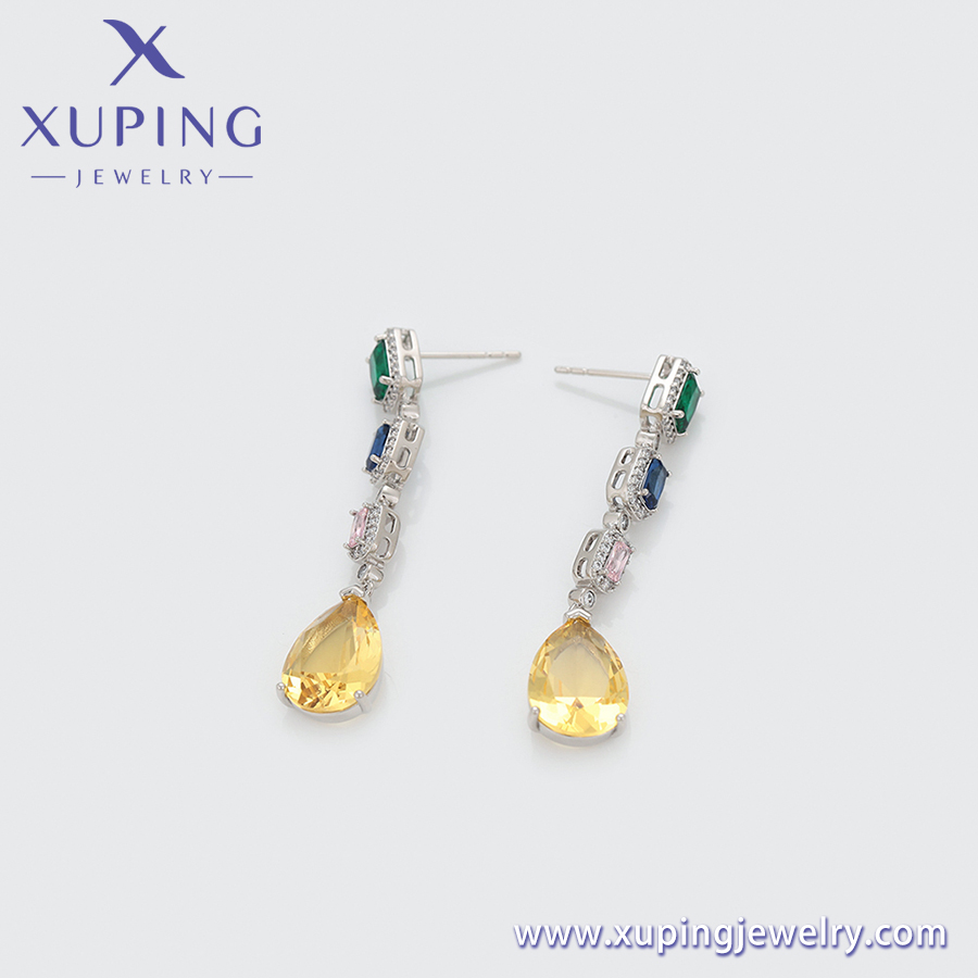 multi stone drop earrings