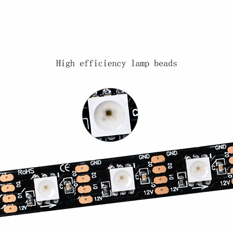 Bande LED de pixels RVB de sauvegarde de données à double signal