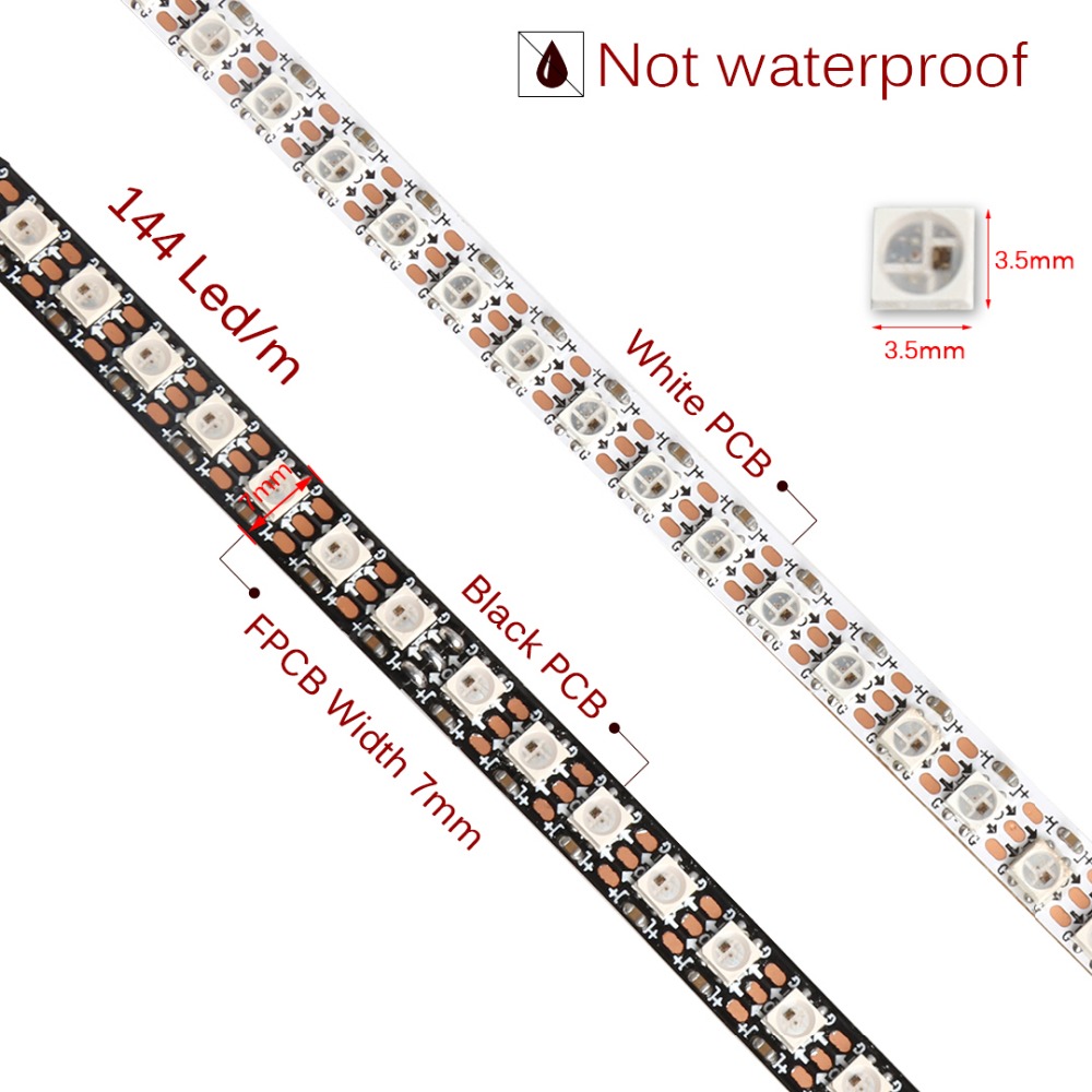 5V 144LEDs SK6812 RGBW 3535 adressierbarer LED-Streifen