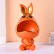 Modern Home Crafts Creative Resin Crafts Decoration Ornaments Cute Cartoon Animal Rabbit Storage Tray Resin Tray