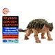 High quality animal pvc toy green back yellow body dinosaur kaiju figure pvc toy animal