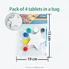 4 Pack 7.5CM Mini Canvas Board with Acrylic Brushes Kit