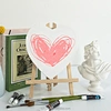 Heart-shaped canvas frame with easel Combo kit