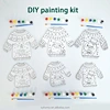 Pre-printed kids painting canvas board