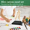 Mini Easel with Stretched Canvas Set