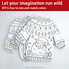Pre-printed kids painting canvas board
