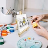 Stretched Canvas with Brush Acrylic Art Painting Set