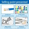 Stretched Canvas with Brush Acrylic Art Painting Set