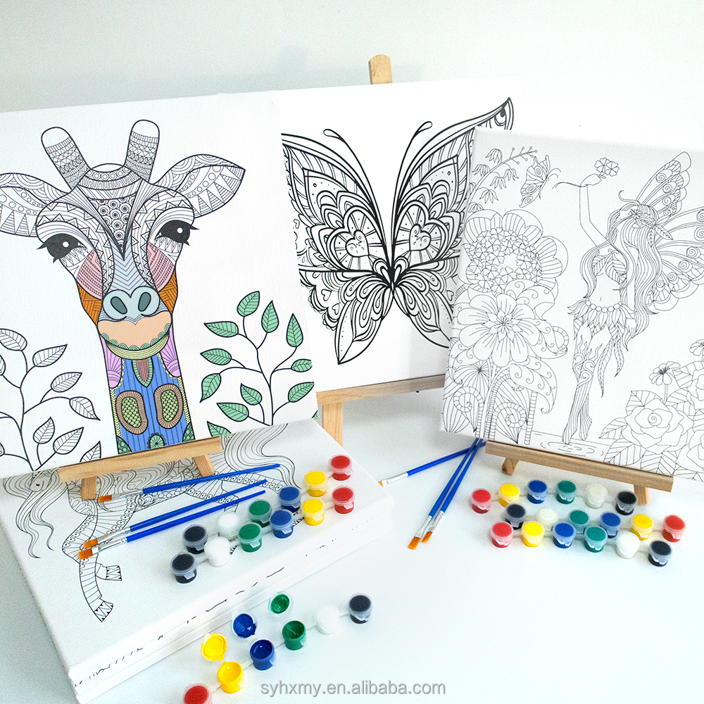 canvas with drawing