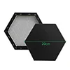 Canvas Print Black Hexagon Canvas Frame