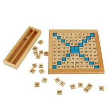 wooden teaching tools
Hundred board
Montessori mathematics