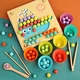 Wooden toys bead game