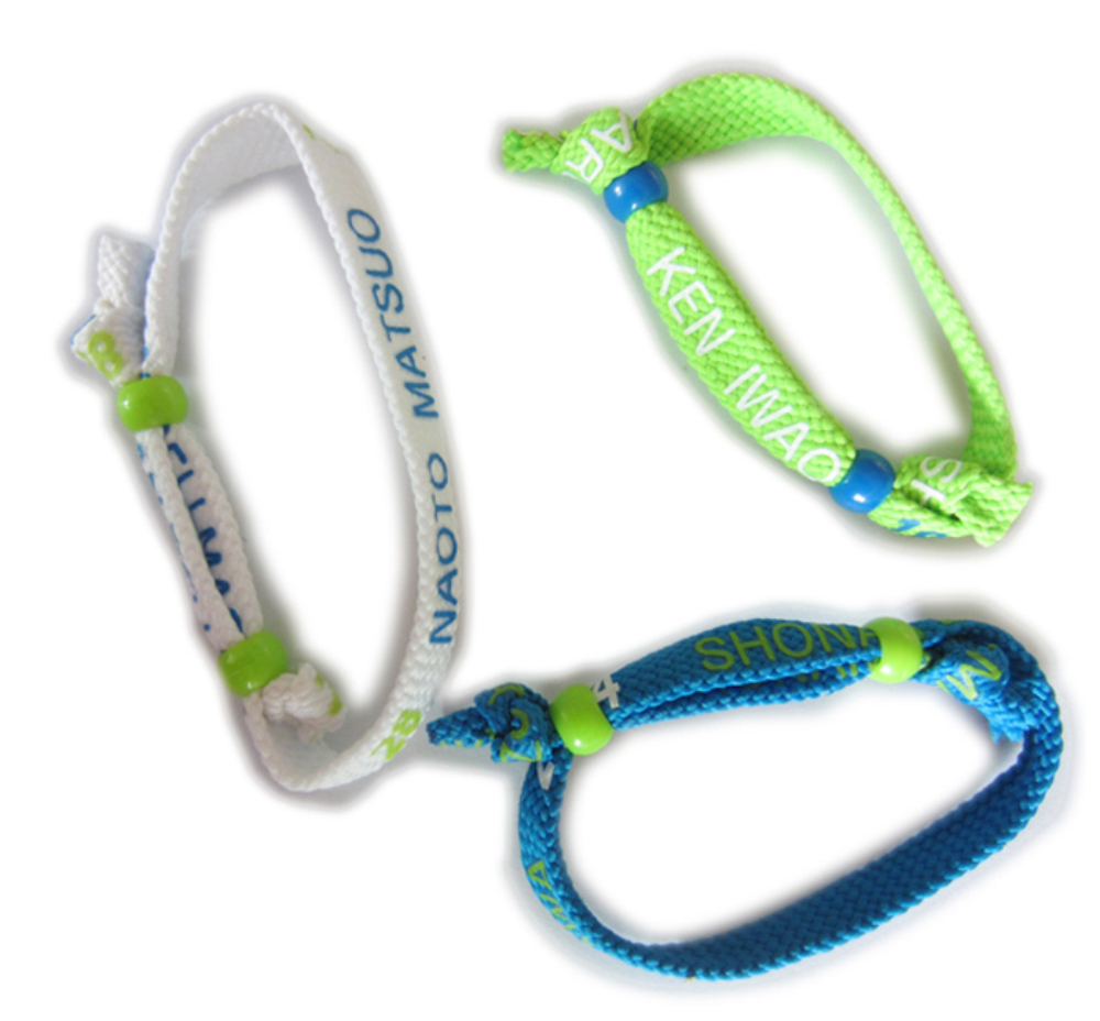 elastic custom made wristbands
