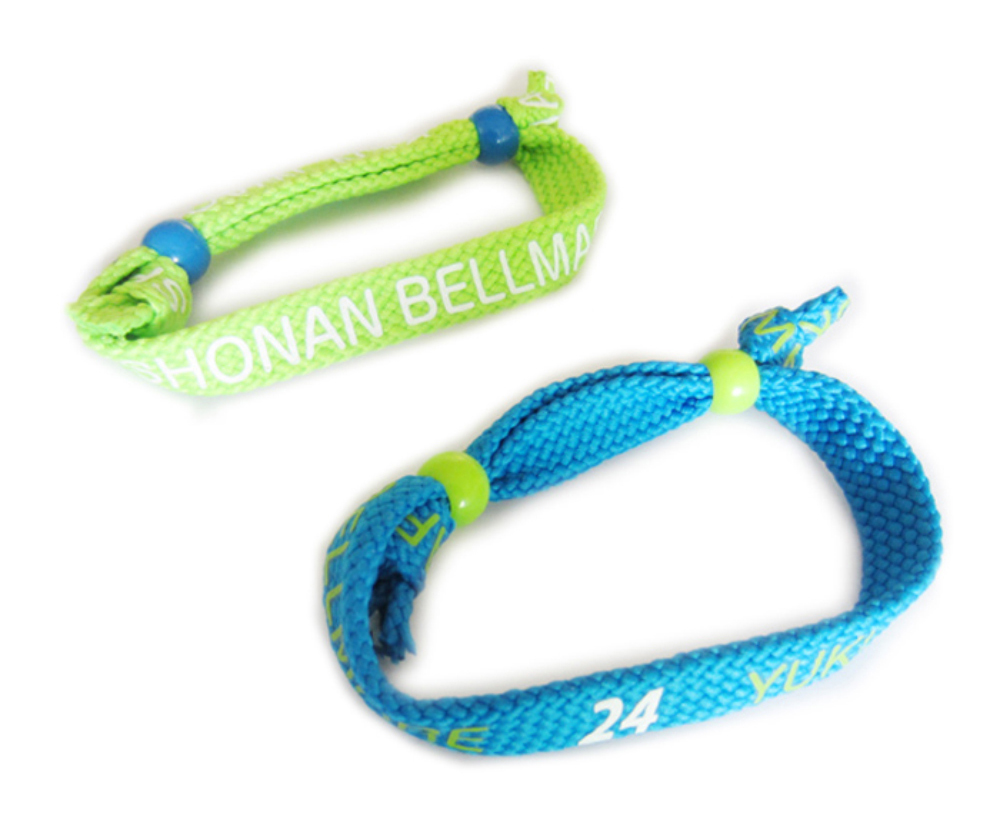 elastic custom made wristbands