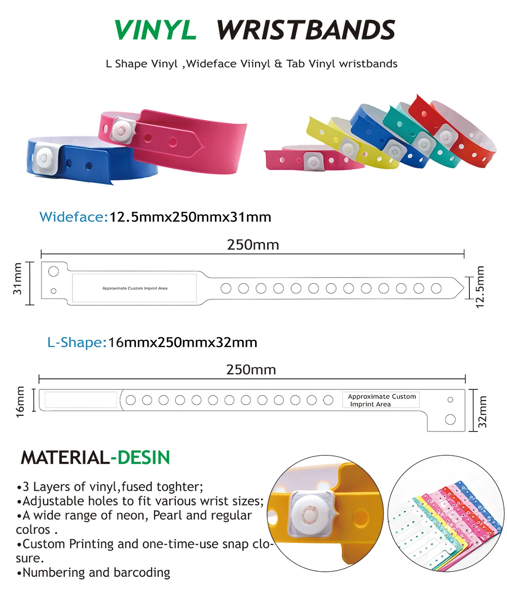 custom logo festival event waterproof wristbands,disposable wristbands