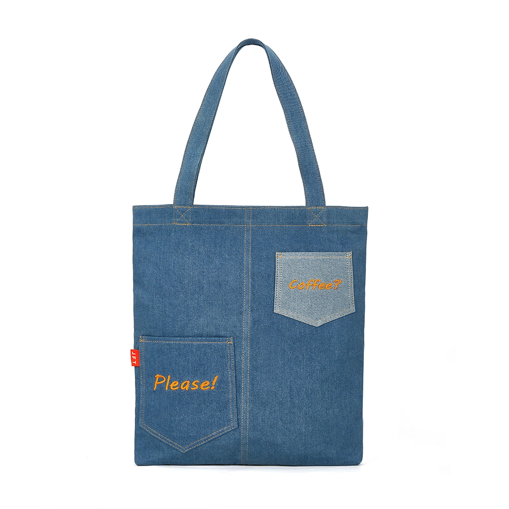 fashion blue tote bag, customized tote bag with pouch,spring tote handbags,woven tote bag