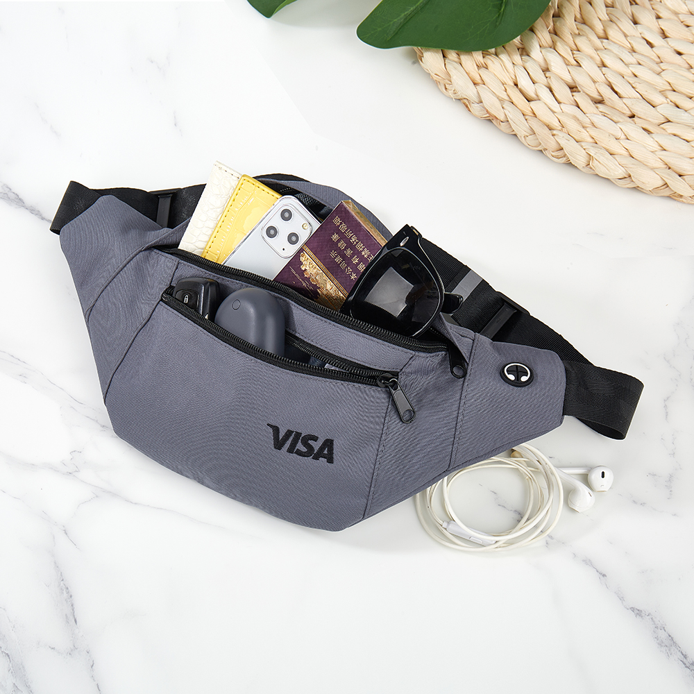 Grey waist satchel attracting attention,small vacuum storage bags easy to carry,leather waist bag for women.
