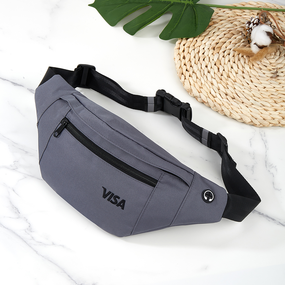 Grey waist satchel attracting attention,small vacuum storage bags easy to carry,leather waist bag for women.