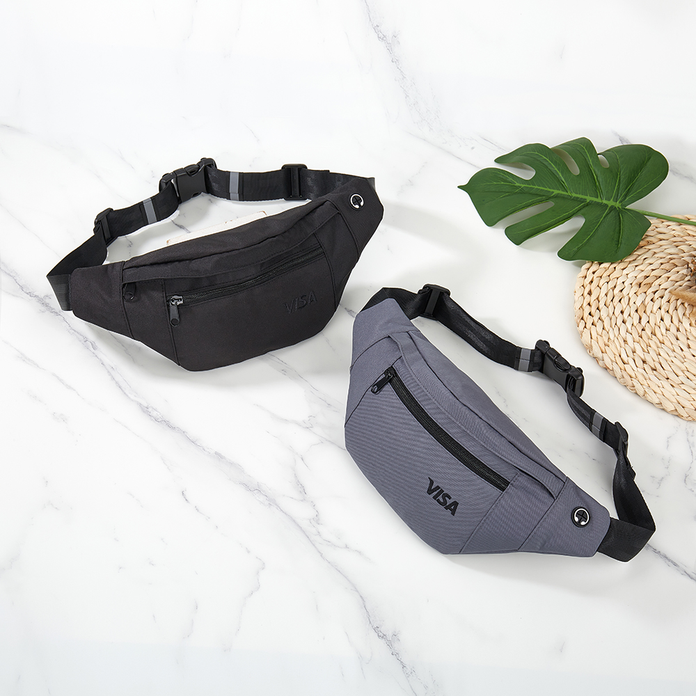 Grey waist satchel attracting attention,small vacuum storage bags easy to carry,leather waist bag for women.
