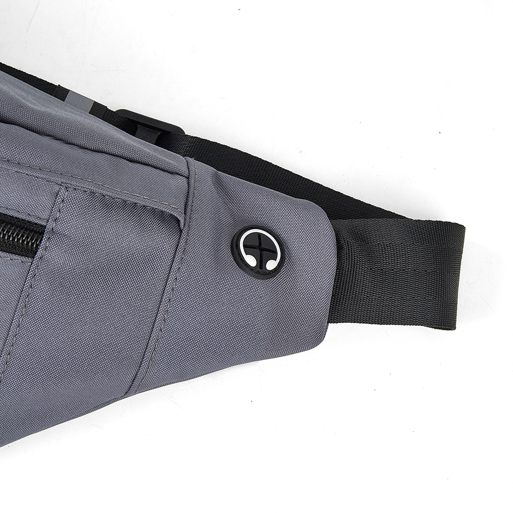 Grey waist satchel attracting attention,small vacuum storage bags easy to carry,leather waist bag for women.