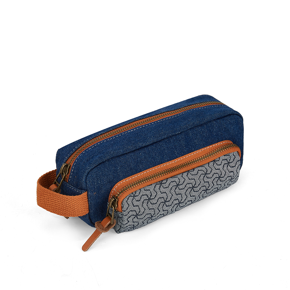 denim makeup beauty case and cosmetic carrier,outdoor large cosmetic bags