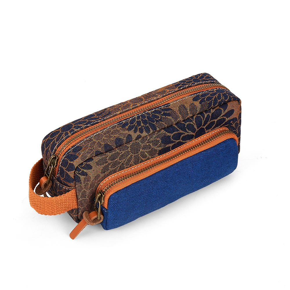 denim makeup beauty case and cosmetic carrier,outdoor large cosmetic bags