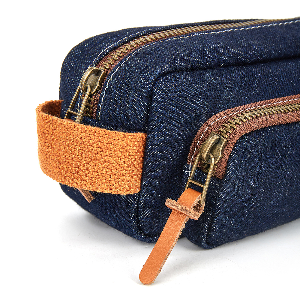 denim makeup beauty case and cosmetic carrier,outdoor large cosmetic bags