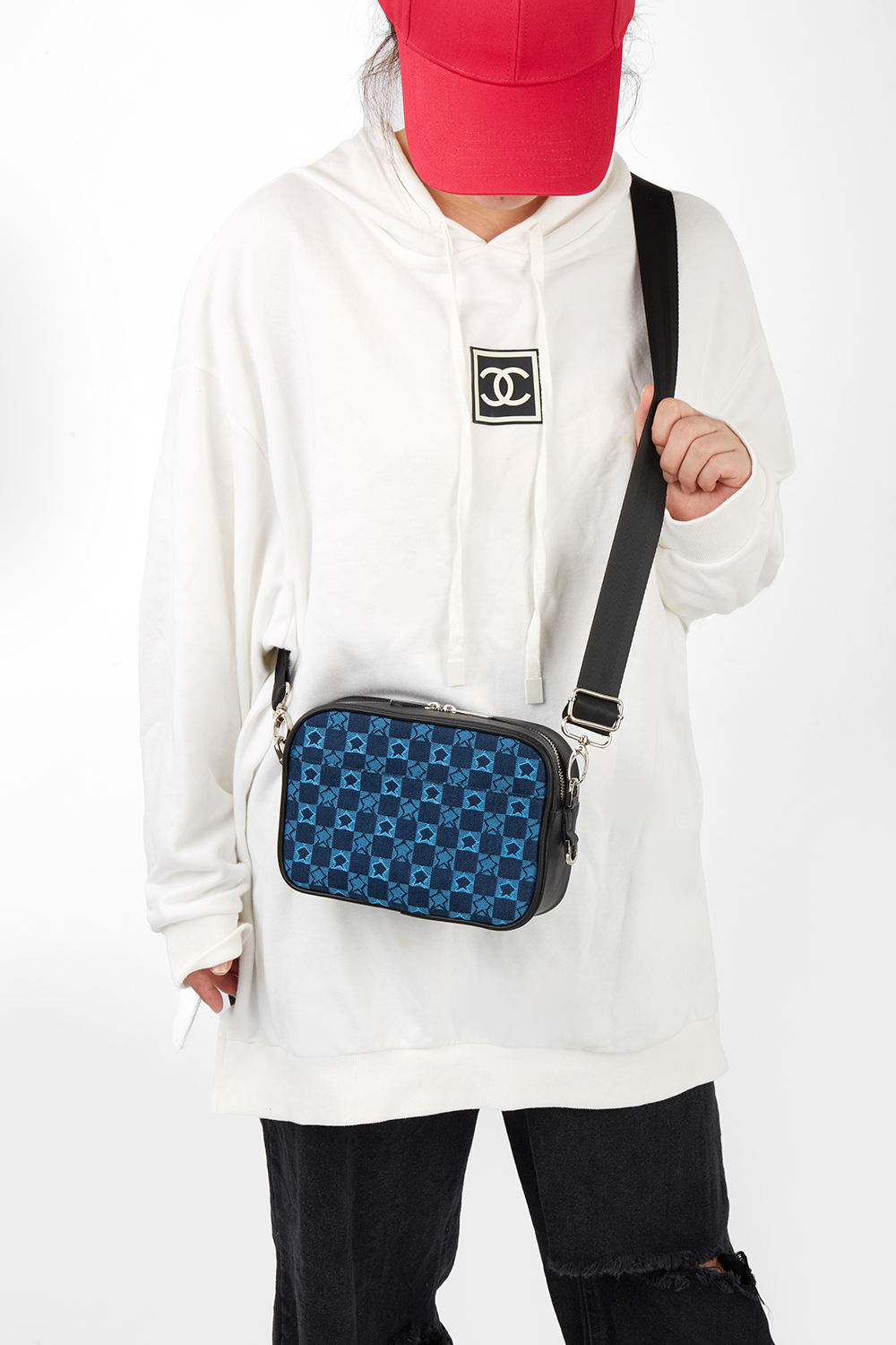 New chain crossbody purse,JFT's designer denim bags,it can meet all your requirements fabric storage bags.