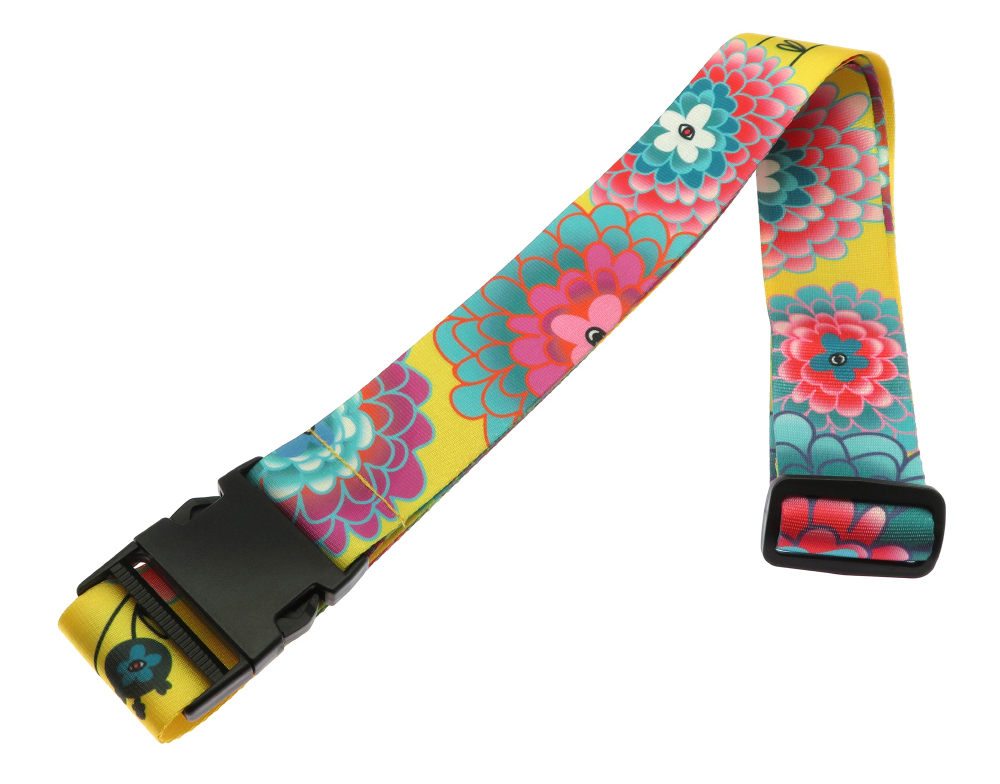 polyester custom luggage straps with printed