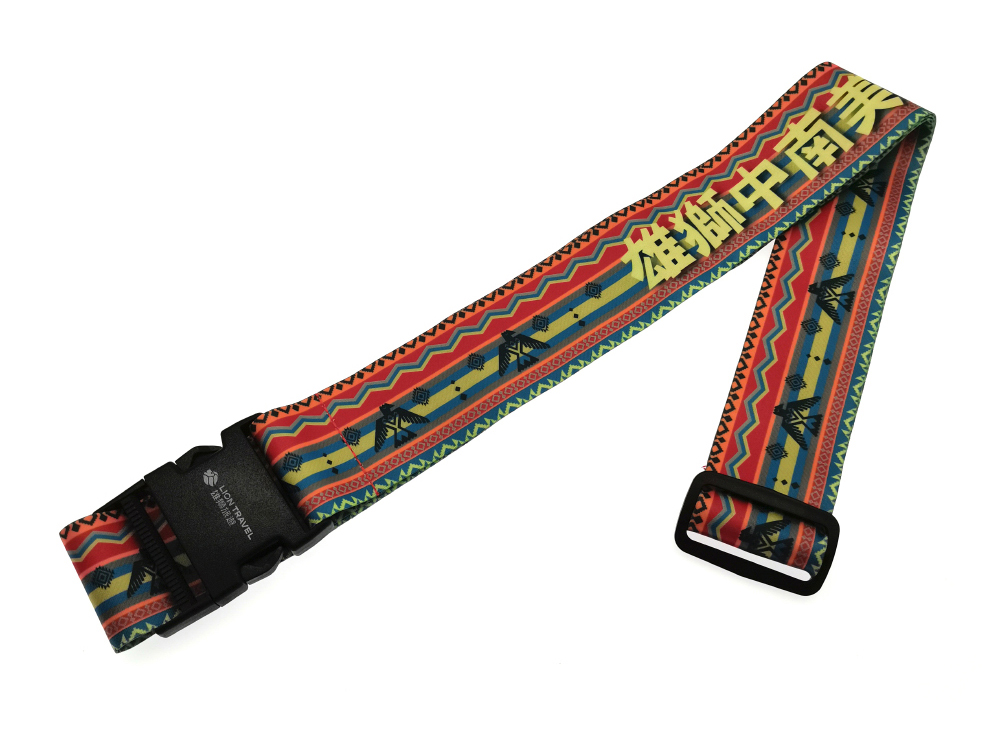 polyester custom luggage straps with printed