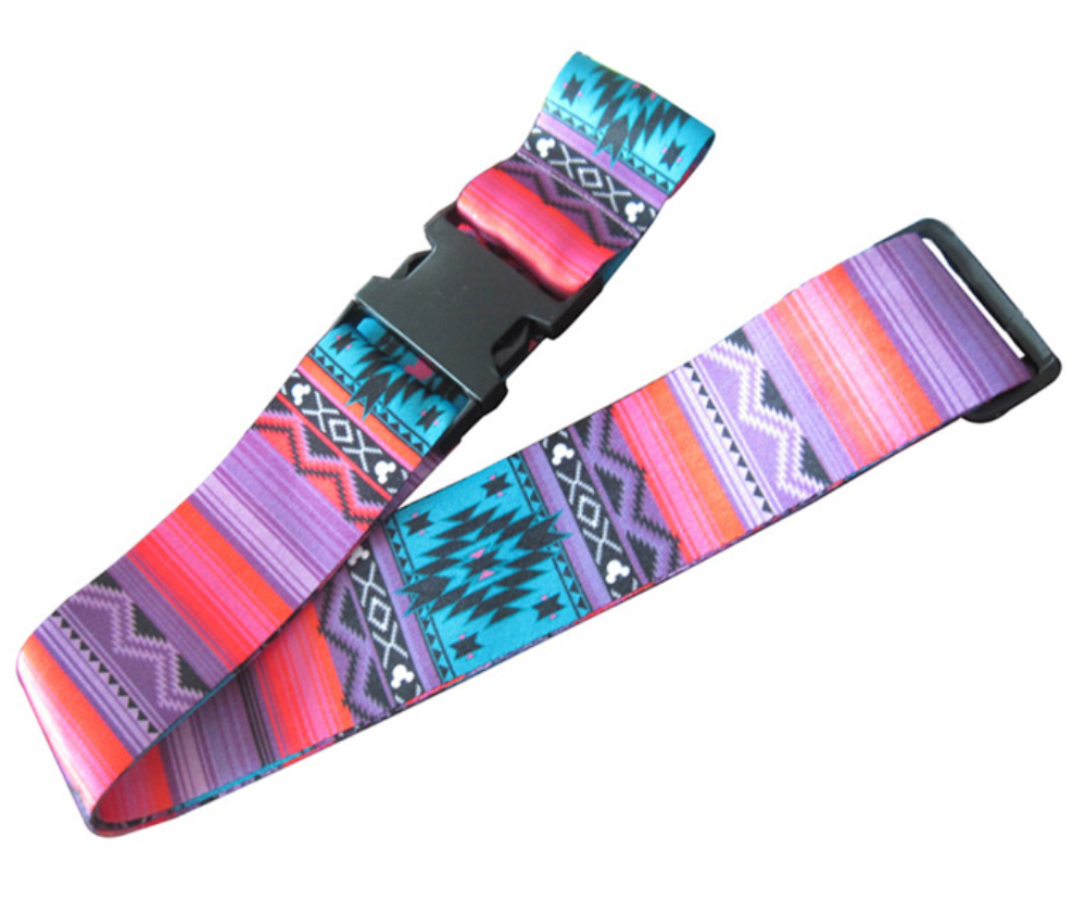polyester custom luggage straps with printed