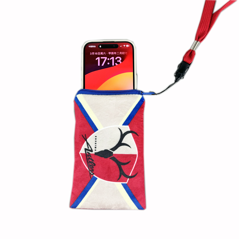 Plush id pouch for lanyard,comes with one side zipper id holder pouch,Inner mesh matching,solid color lanyards with pockets.