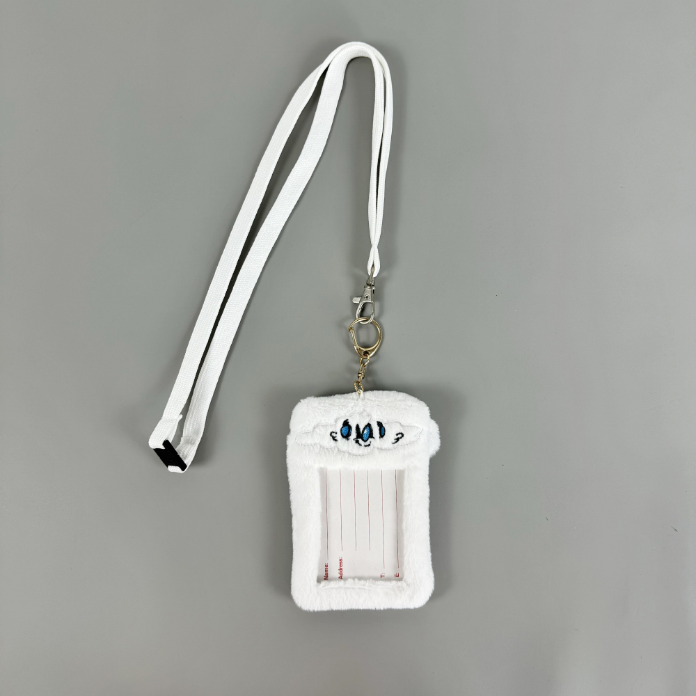 cute designer badge holder lanyard and slim credit card wallet with id window, best id badge holder.