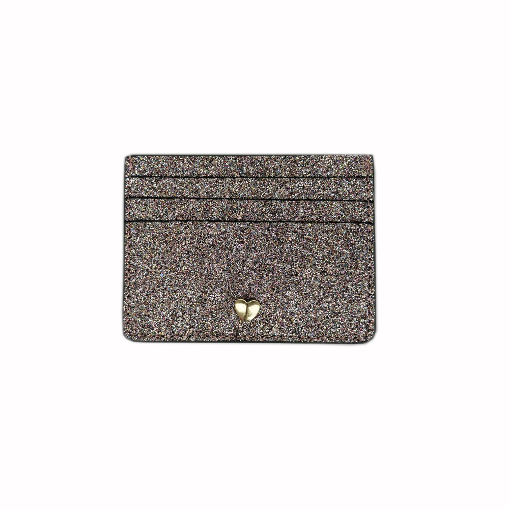 shiny lightweight wallet ladies，hardware accessories with a heart shaped design mini wallet card holde and card holder and purse.