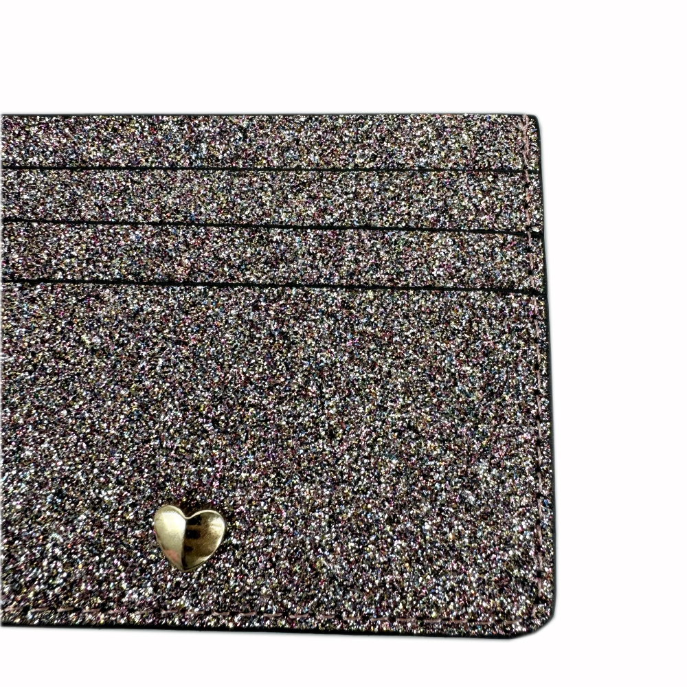 shiny lightweight wallet ladies，hardware accessories with a heart shaped design mini wallet card holde and card holder and purse.