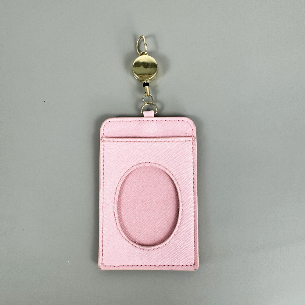 Full print custom retractable badge holder,with retractable mini card case lanyard for badge and keys.