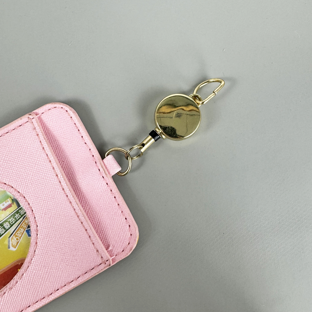 Full print custom retractable badge holder,with retractable mini card case lanyard for badge and keys.