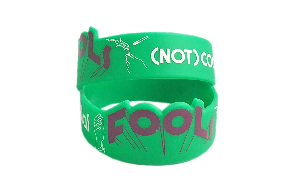 printing logo 24hour wristbands rubber bracelets