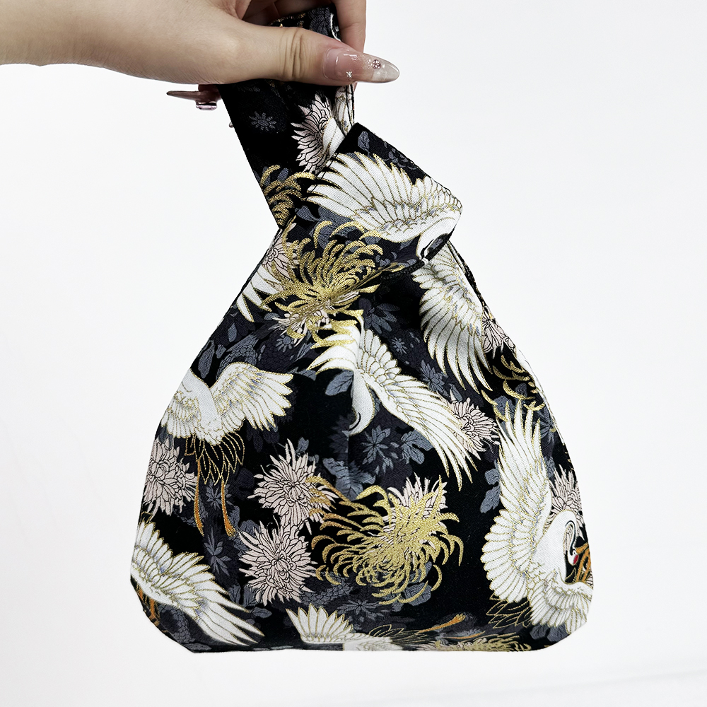 corduroy knot wristlet foldable carry on bag