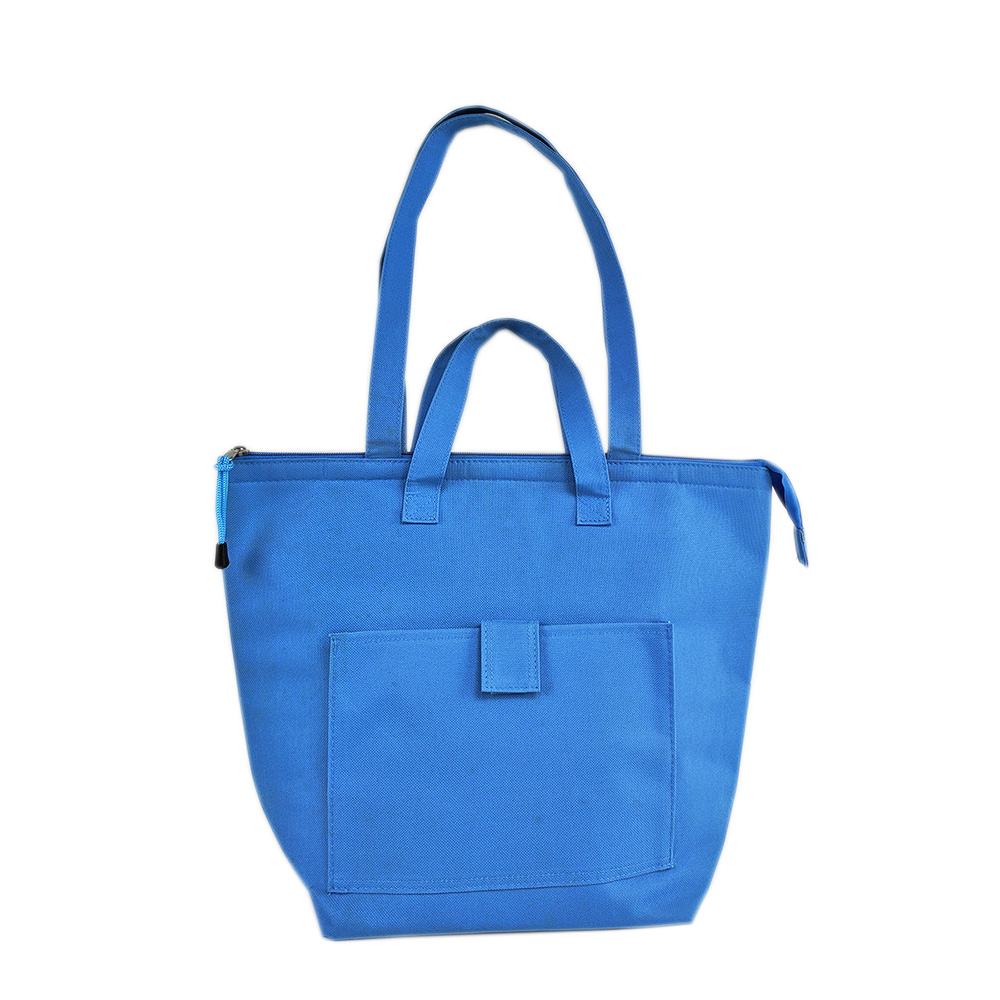 a tote with insulated compartment with handle,high quality carrying cooler bags! fresh produce cooler bag manufacture made in china.
