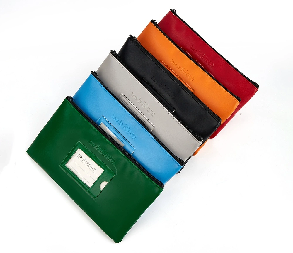 faux leather document storage bag