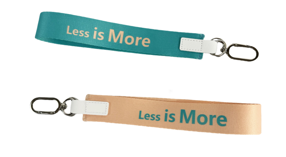 Narrow leather keychain strap