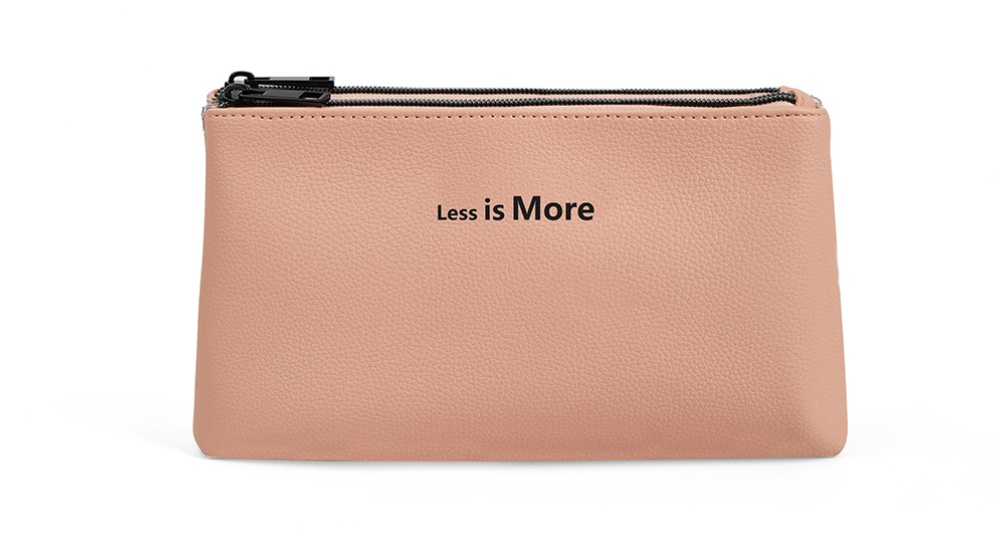 double zipper leather cosmetic cases
