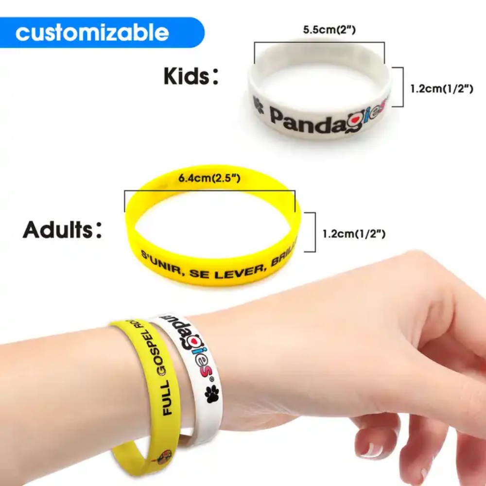 custom logo cheap wristbands in bulk and rubber bracelets
