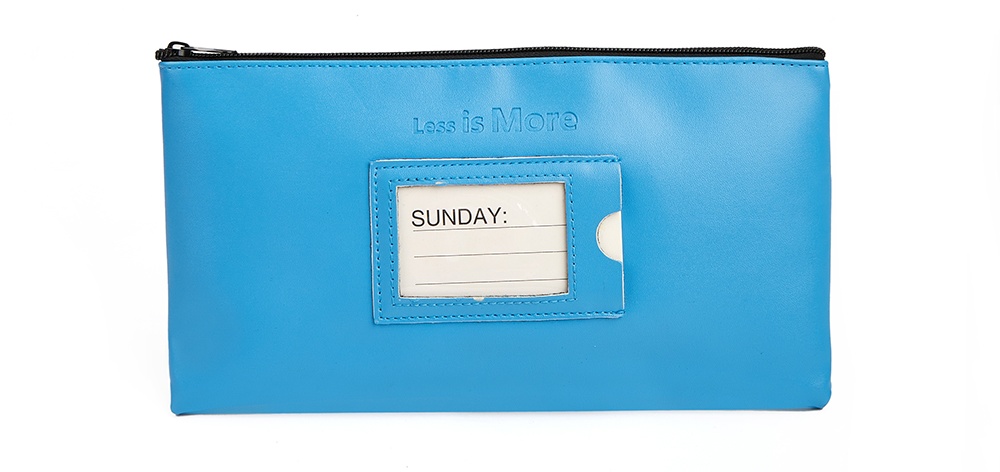 faux leather document storage bag
