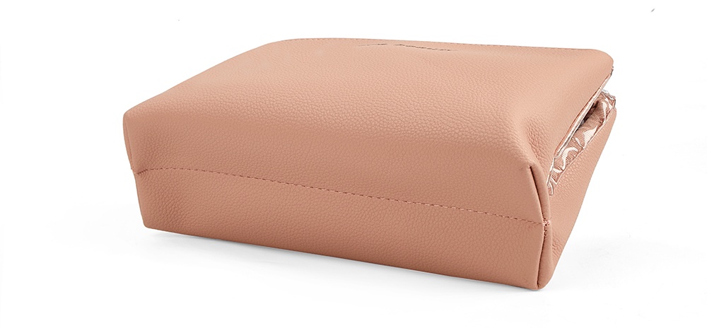 double zipper leather cosmetic cases