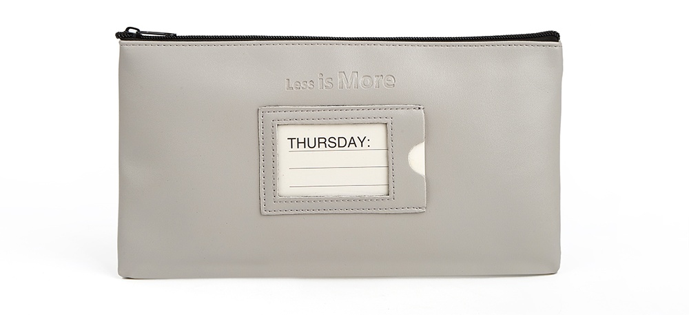 faux leather document storage bag