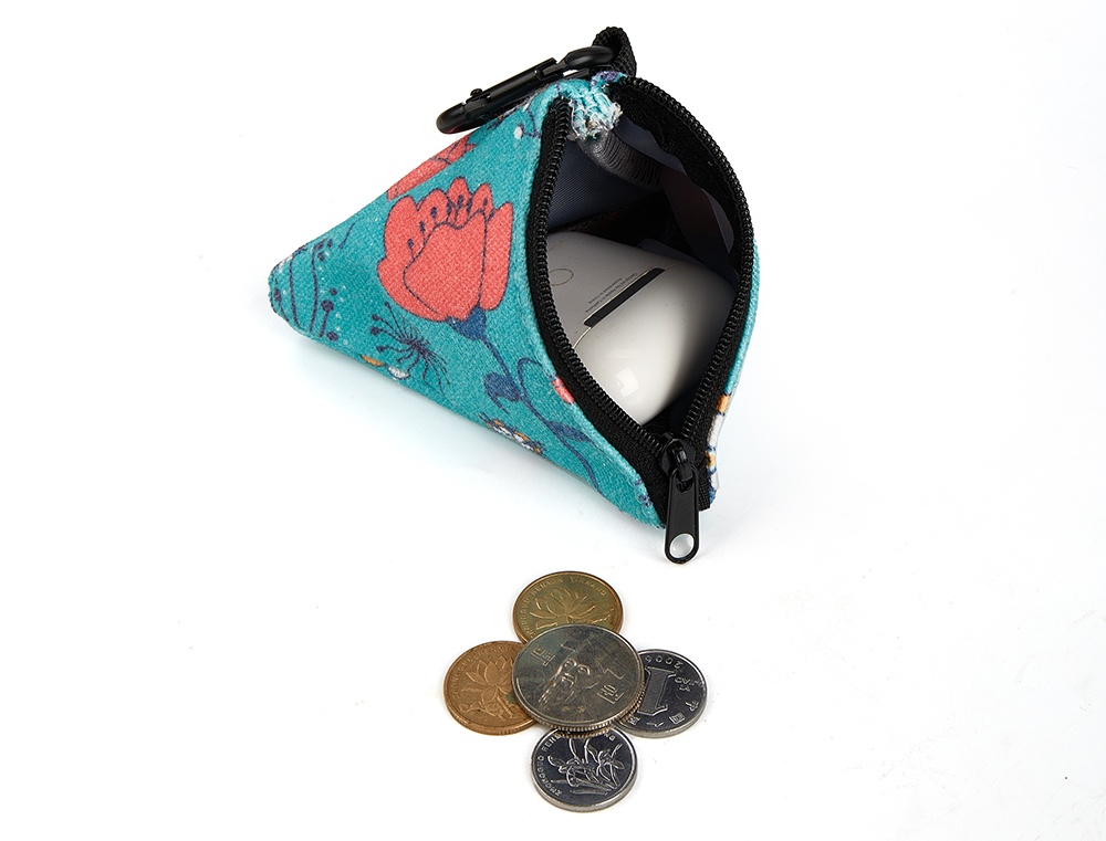 samall triangle zip coin purse