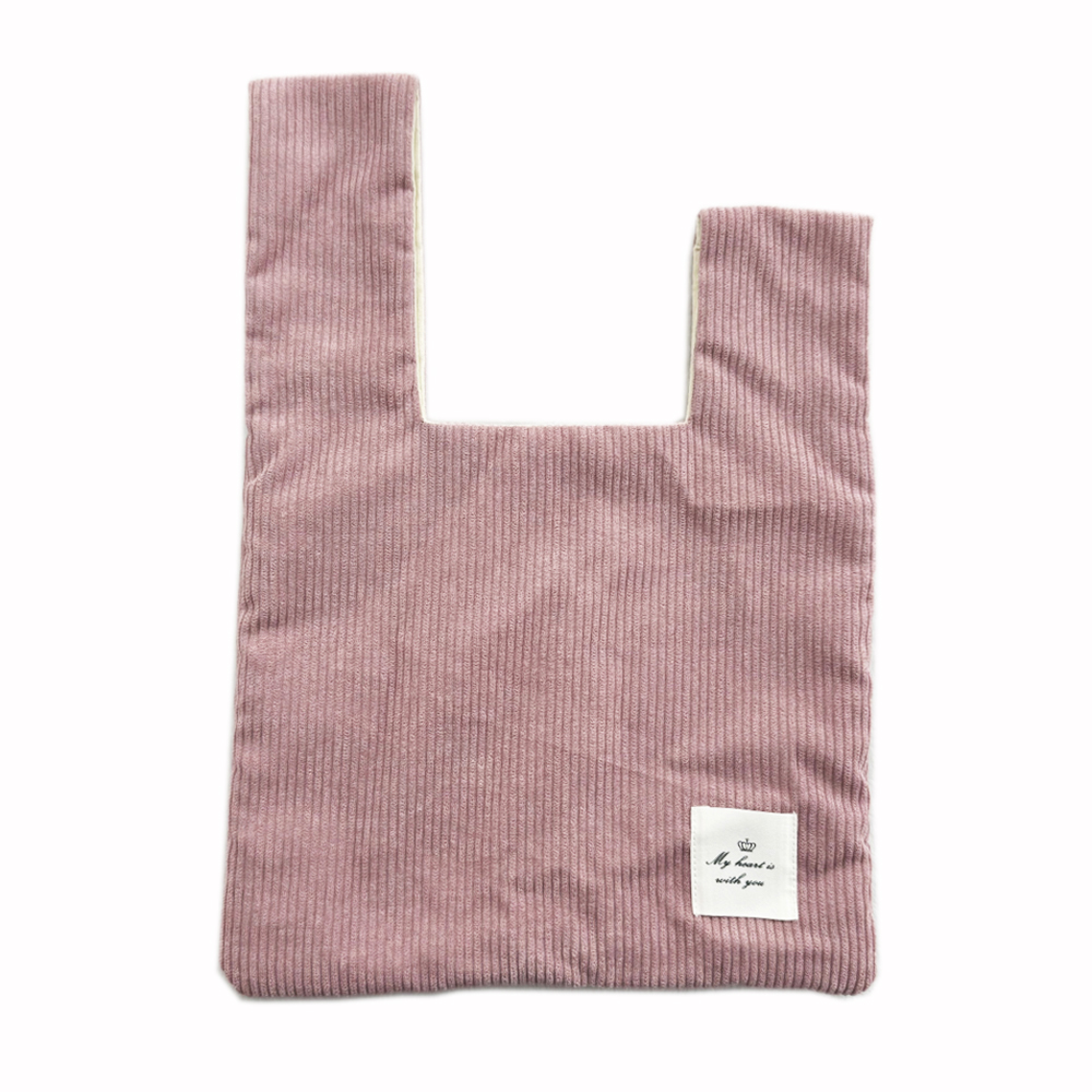 corduroy knot wristlet foldable carry on bag