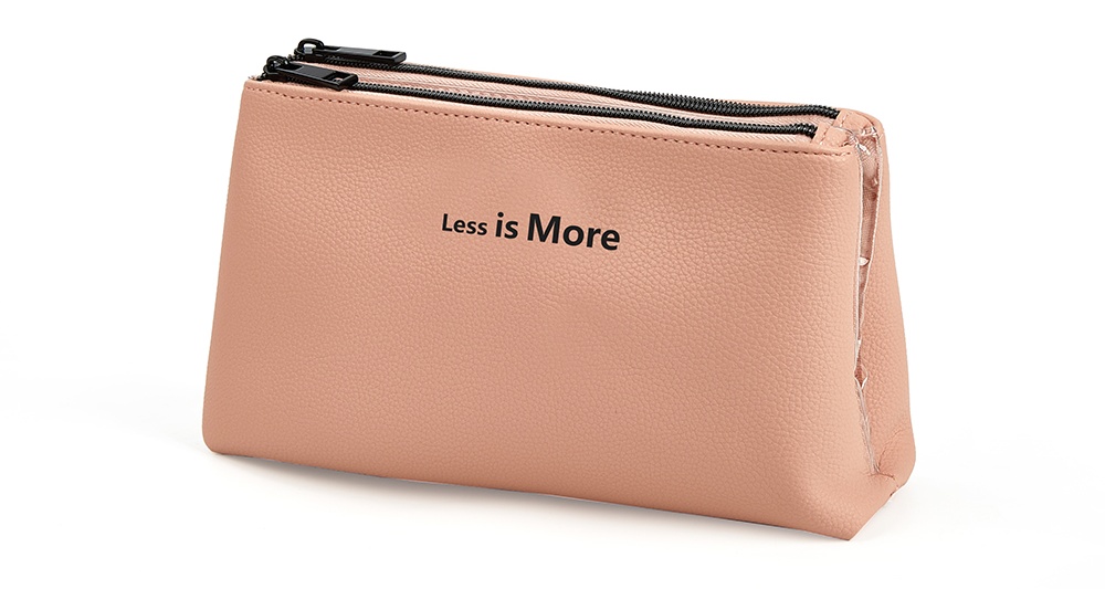 double zipper leather cosmetic cases